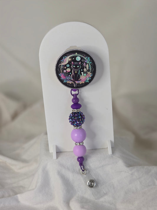 Mystical Cat Badge Reel
