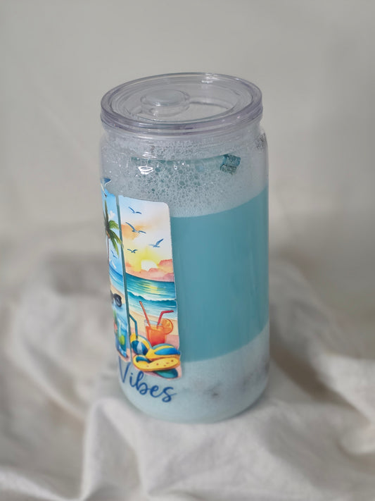 16oz Summer Vibes Snowglobe Tumbler