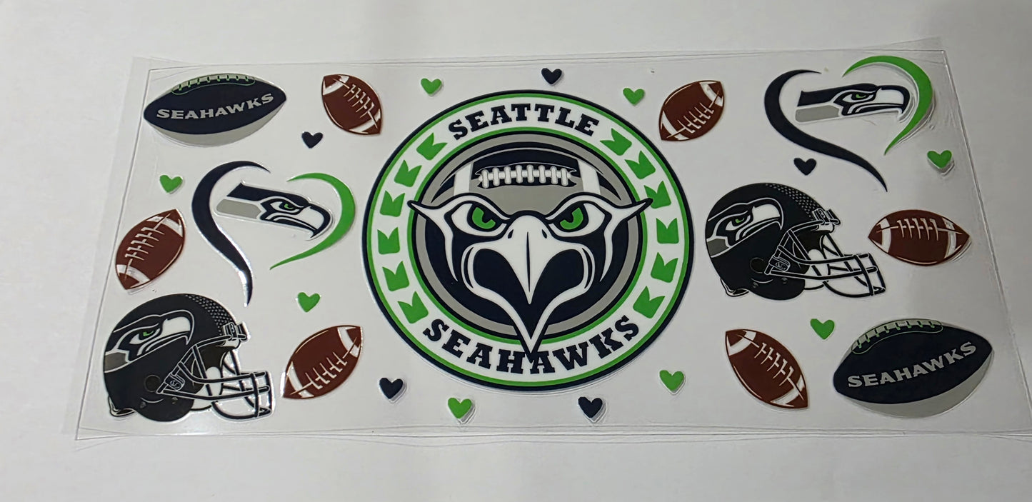 Seahawks UV DTF Cup Wrap