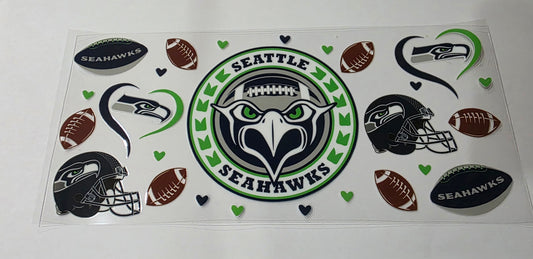 Seahawks UV DTF Cup Wrap